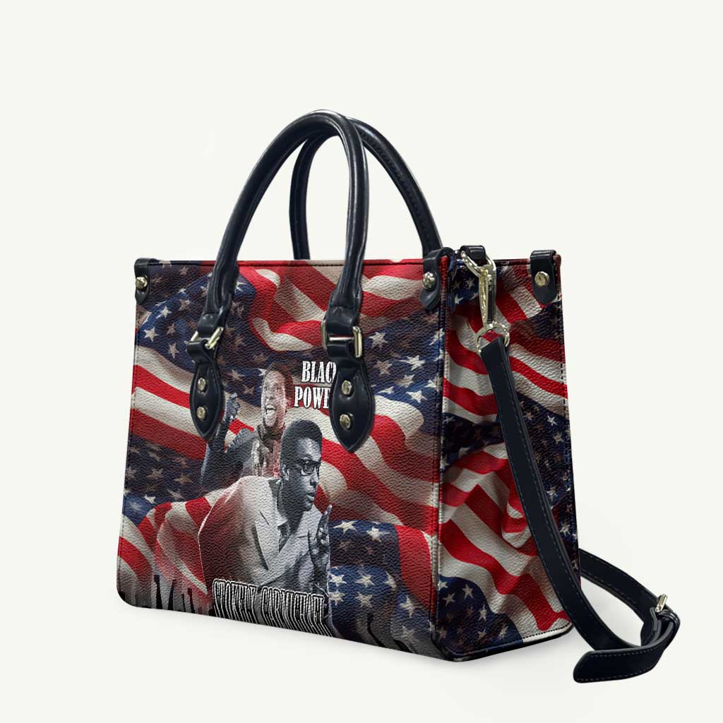 Stokely Carmichael Leather Bag American Flag Background Black Power Quote Civil Rights Leader Powerful Speech - African Pride