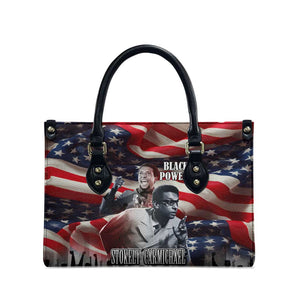 Stokely Carmichael Leather Bag American Flag Background Black Power Quote Civil Rights Leader Powerful Speech - African Pride