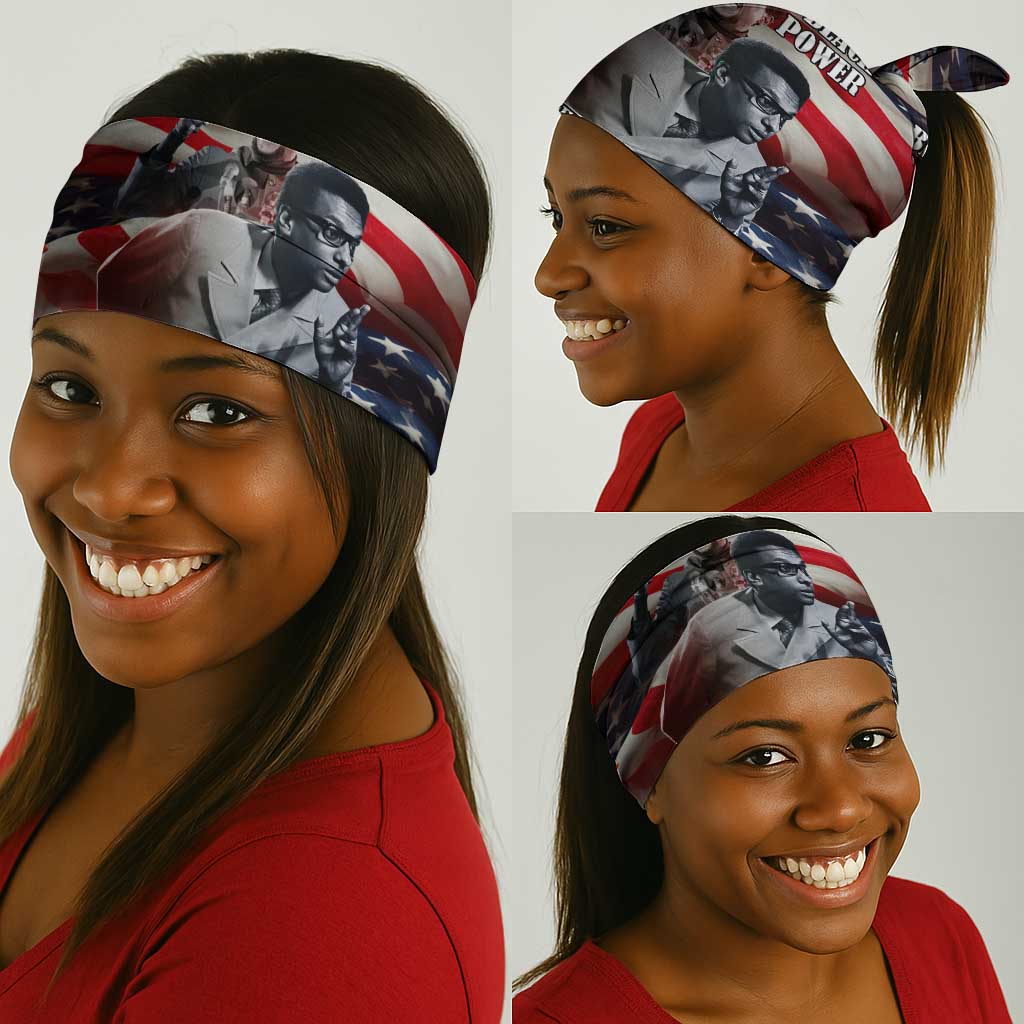 Stokely Carmichael Neck Gaiter American Flag Background Black Power Quote Civil Rights Leader Powerful Speech - African Pride