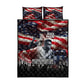 Stokely Carmichael Quilt Bed Set American Flag Background Black Power Quote Civil Rights Leader Powerful Speech - African Pride