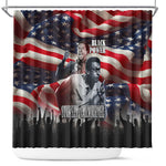 Stokely Carmichael Shower Curtain American Flag Background Black Power Quote Civil Rights Leader Powerful Speech - African Pride