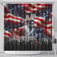 Stokely Carmichael Shower Curtain American Flag Background Black Power Quote Civil Rights Leader Powerful Speech - African Pride