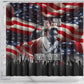 Stokely Carmichael Shower Curtain American Flag Background Black Power Quote Civil Rights Leader Powerful Speech - African Pride