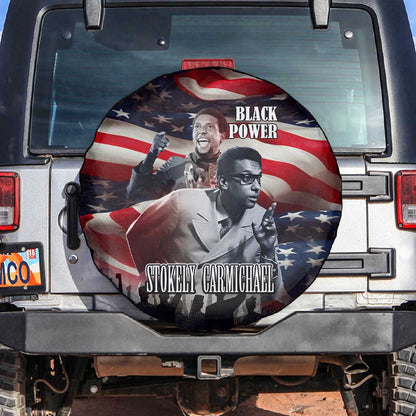 Stokely Carmichael Spare Tire Cover American Flag Background Black Power Quote Civil Rights Leader Powerful Speech - African Pride