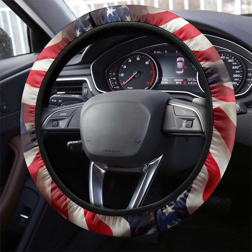 Stokely Carmichael Steering Wheel Cover American Flag Background Black Power Quote Civil Rights Leader Powerful Speech - African Pride