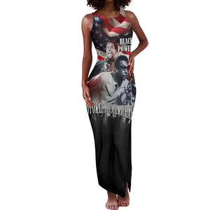 Stokely Carmichael Tank Maxi Dress American Flag Background Black Power Quote Civil Rights Leader Powerful Speech - African Pride