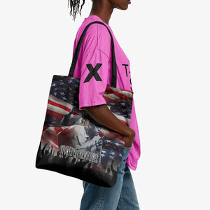 Stokely Carmichael Tote Bag American Flag Background Black Power Quote Civil Rights Leader Powerful Speech - African Pride