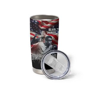 Stokely Carmichael Tumbler Cup American Flag Background Black Power Quote Civil Rights Leader Powerful Speech - African Pride