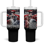 Stokely Carmichael Tumbler With Handle American Flag Background Black Power Quote Civil Rights Leader Powerful Speech - African Pride