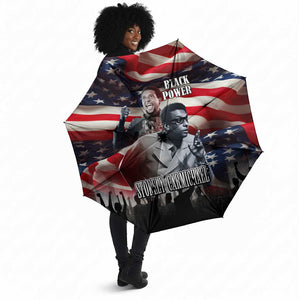 Stokely Carmichael Umbrella American Flag Background Black Power Quote Civil Rights Leader Powerful Speech - African Pride
