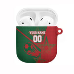 Personalized Morocco Football AirPods Case Geometric Star Flag Soccer National Pride