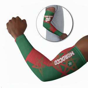 Personalized Morocco Football Arm Sleeves Geometric Star Flag Soccer National Pride