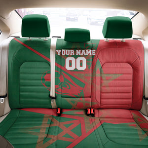Personalized Morocco Football Back Car Seat Cover Geometric Star Flag Soccer National Pride