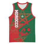 Personalized Morocco Football Basketball Jersey Geometric Star Flag Soccer National Pride