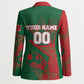 Personalized Morocco Football Blazer Geometric Star Flag Soccer National Pride