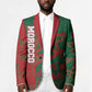 Personalized Morocco Football Blazer Geometric Star Flag Soccer National Pride