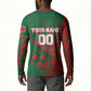 Personalized Morocco Football Button Sweatshirt Geometric Star Flag Soccer National Pride