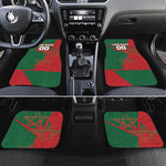 Personalized Morocco Football Car Mats Geometric Star Flag Soccer National Pride