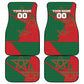 Personalized Morocco Football Car Mats Geometric Star Flag Soccer National Pride
