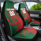 Personalized Morocco Football Car Seat Cover Geometric Star Flag Soccer National Pride