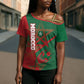 Personalized Morocco Football Cross Shoulder Shirt Geometric Star Flag Soccer National Pride