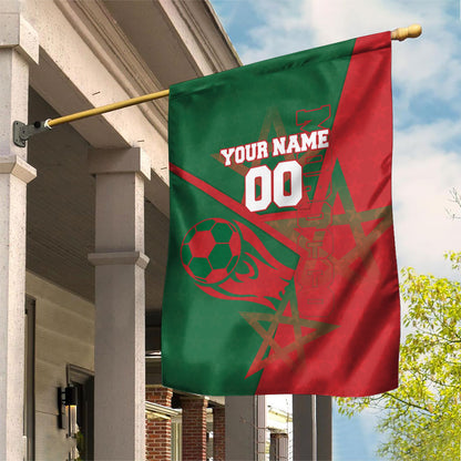 Personalized Morocco Football Garden Flag Geometric Star Flag Soccer National Pride