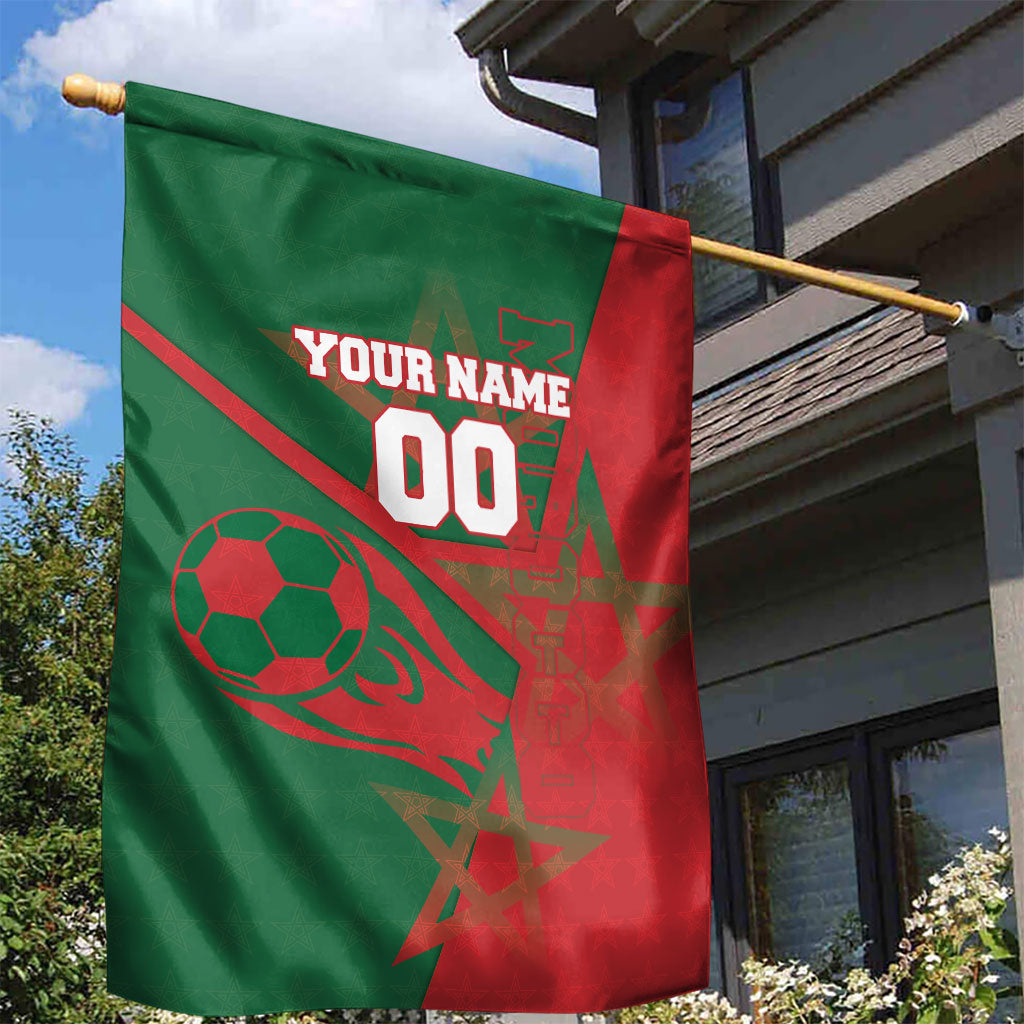 Personalized Morocco Football Garden Flag Geometric Star Flag Soccer National Pride