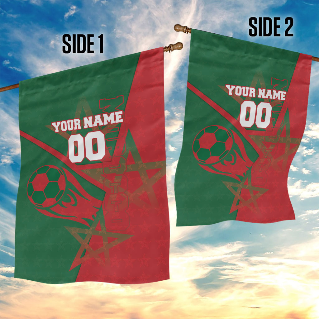 Personalized Morocco Football Garden Flag Geometric Star Flag Soccer National Pride