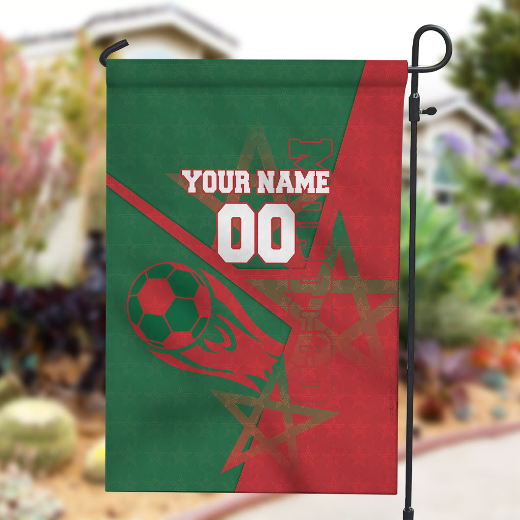 Personalized Morocco Football Garden Flag Geometric Star Flag Soccer National Pride