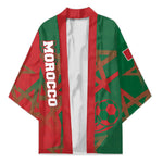Personalized Morocco Football Kimono Geometric Star Flag Soccer National Pride