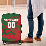 Personalized Morocco Football Luggage Cover Geometric Star Flag Soccer National Pride