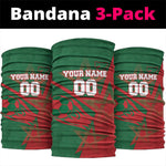 Personalized Morocco Football Neck Gaiter Geometric Star Flag Soccer National Pride