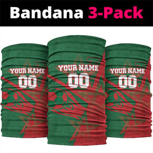 Personalized Morocco Football Neck Gaiter Geometric Star Flag Soccer National Pride