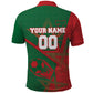 Personalized Morocco Football Polo Shirt Geometric Star Flag Soccer National Pride