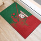 Personalized Morocco Football Rubber Doormat Geometric Star Flag Soccer National Pride