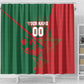 Personalized Morocco Football Shower Curtain Geometric Star Flag Soccer National Pride