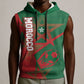 Personalized Morocco Football Sleeveless Hoodie Geometric Star Flag Soccer National Pride