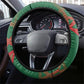 Morocco Football Steering Wheel Cover Geometric Star Flag Soccer National Pride