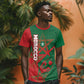 Personalized Morocco Football T shirt Geometric Star Flag Soccer National Pride