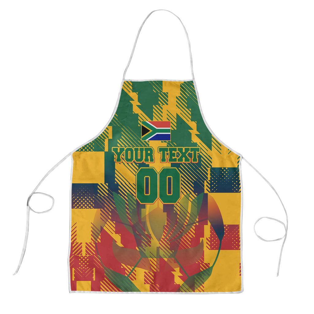 Personalized South Africa Football Apron South African Flag Inspiration - Soccer Graphic Bold Color Blocks