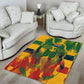 Personalized South Africa Football Area Rug South African Flag Inspiration - Soccer Graphic Bold Color Blocks