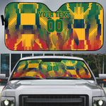 Personalized South Africa Football Auto Sun Shade South African Flag Inspiration - Soccer Graphic Bold Color Blocks