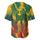 Personalized South Africa Football Baseball Jersey South African Flag Inspiration - Soccer Graphic Bold Color Blocks
