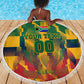 Personalized South Africa Football Beach Blanket South African Flag Inspiration - Soccer Graphic Bold Color Blocks