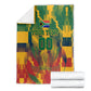 Personalized South Africa Football Blanket South African Flag Inspiration - Soccer Graphic Bold Color Blocks