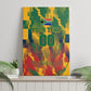 Personalized South Africa Football Canvas Wall Art South African Flag Inspiration - Soccer Graphic Bold Color Blocks