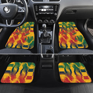 Personalized South Africa Football Car Mats South African Flag Inspiration - Soccer Graphic Bold Color Blocks