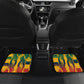 Personalized South Africa Football Car Mats South African Flag Inspiration - Soccer Graphic Bold Color Blocks