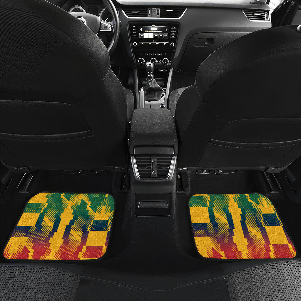 Personalized South Africa Football Car Mats South African Flag Inspiration - Soccer Graphic Bold Color Blocks