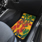 Personalized South Africa Football Car Mats South African Flag Inspiration - Soccer Graphic Bold Color Blocks